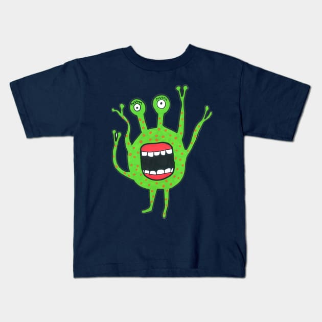 Alien Monster Kids T-Shirt by DoodlesAndStuff